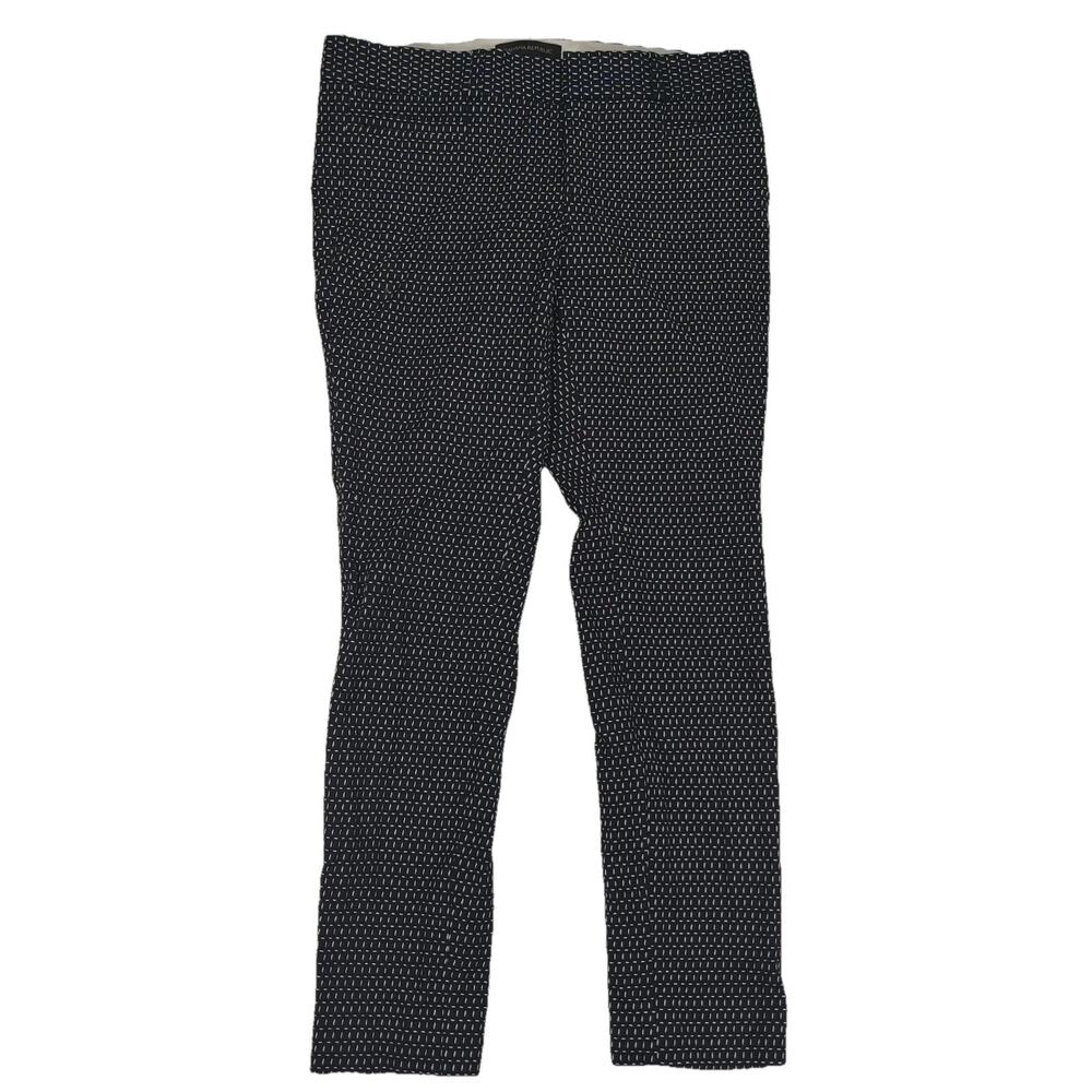 Banana Republic Women’s 2P Sloan Fit Pants Navy White Geometric Stretch Ankle